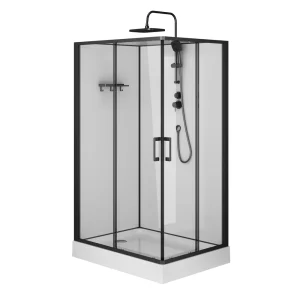 Душевая кабина AM.PM Above 120x90 Черная белая прозрачная W9XC-403-12090BT