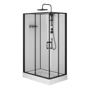 Душевая кабина AM.PM Above 120x80 Черная белая прозрачная W9XC-403-12080BT