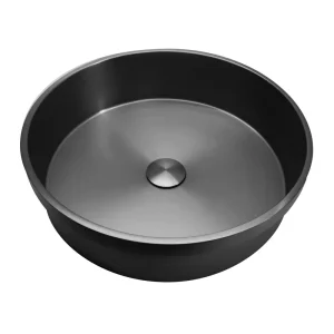 Раковина встраиваемая ABBER Wasser Kreis 41,6x12 оружейная сталь AF2408GM