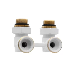 Вентиль для радиатора угловой Vieir 3/4" НР/НР Белый VR309-F