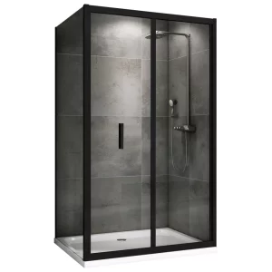 Душевой уголок ABBER Sonnenstrand 100x100x195 профиль черный стекло прозрачное AG07100B-S100B