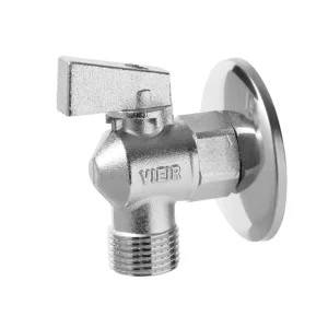 Вентиль угловой для бытовых приборов Vieir 1/2"х1/2" НР Хром матовый VER33